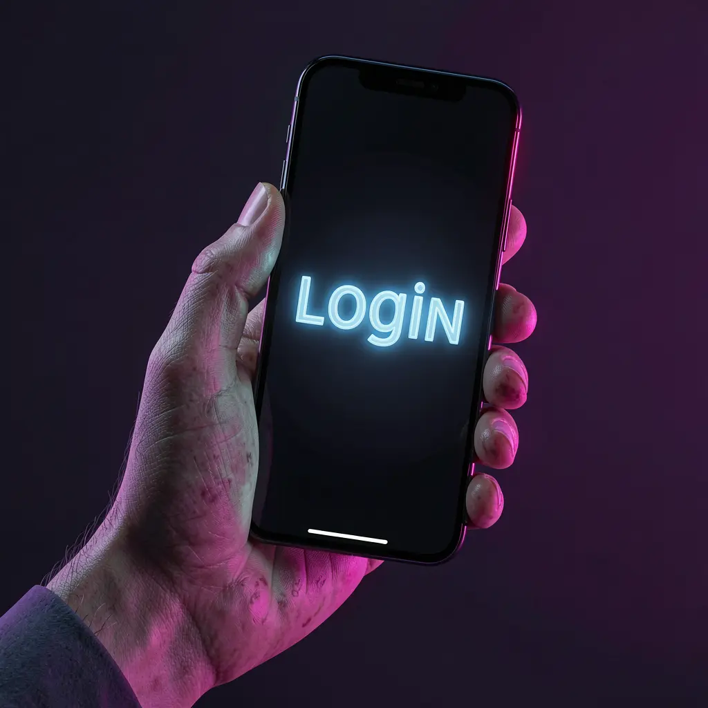 5N5N login screen on a modern smartphone with a glowing interface and neon accents symbolizing secure access for players in the Philippines
